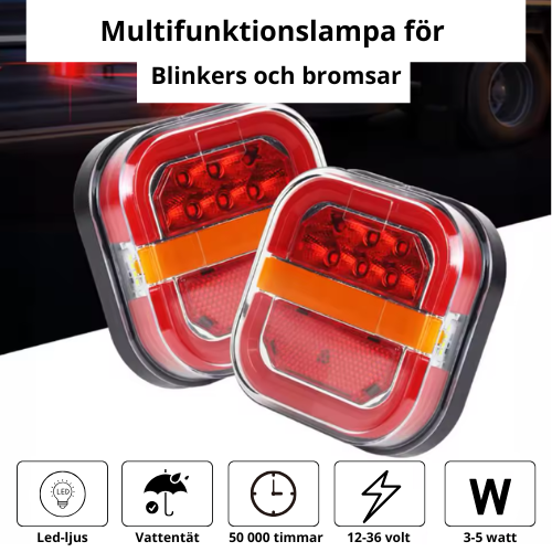 TryggLjus - Trådlöst Släpljuskit, Alltid synlig, alltid säker.